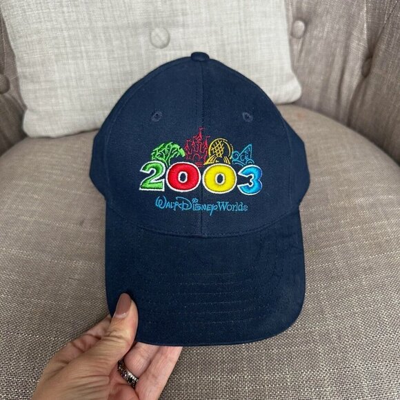 NWT 2003 Walt Disney World Baseball Cap Adult Navy Vintage Mickey‎ Mouse - Picture 2 of 8